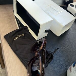 Balmain authentic sunglasses BL2045 measure 57 16 135. Tortoise shell and brown
